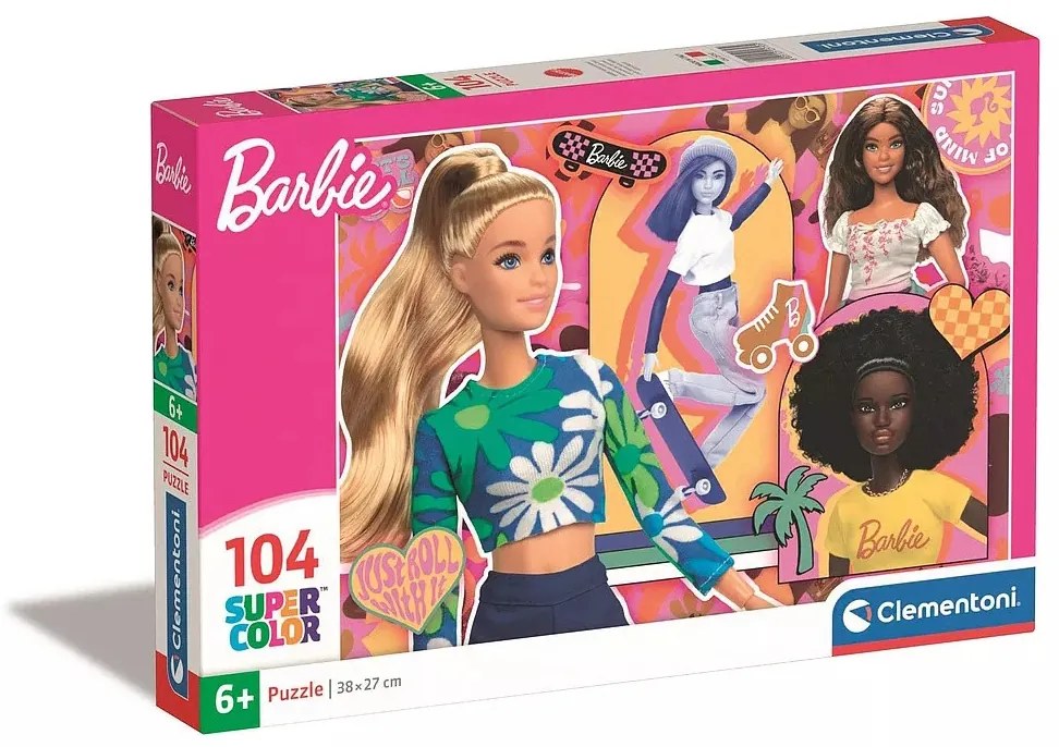 Barbie puzzle 104 db-os (Skateboard)