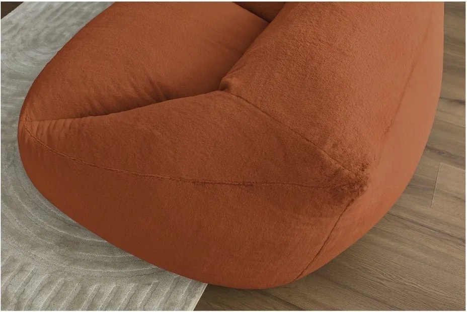 Narancssárga műszőrme babzsákfotel Lilibet – Bobochic Paris