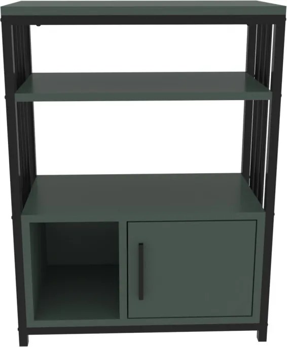 Letos könyvespolc, zöld-fekete, 60 cm