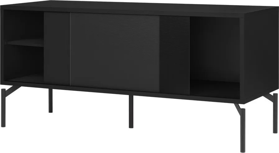 Fekete TV-állvány 116x55x42 cm Met Mini – noo.ma