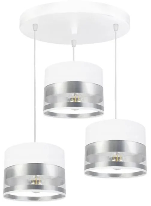 Csillár zsinóron MILO 3xE27/60W/230V ezüst