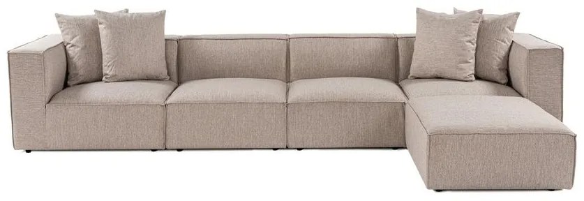 Sarokkanapé Sora (L1-O1-O1-1R-POUFFE ) - Homok Bézs