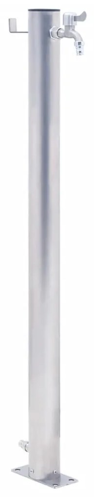 kerek rozsdamentes acél kerti oszlop típusú vízcsap 80 cm