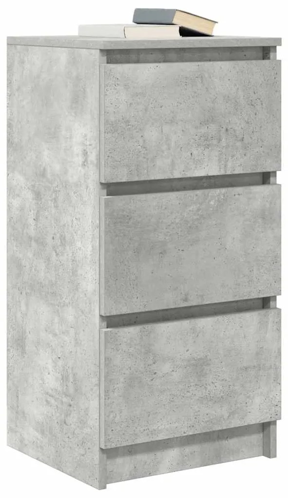 betonszürke szerelt fa tálalószekrény 37,5x35x76 cm