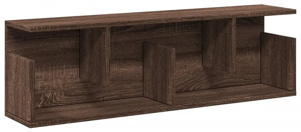 barna tölgy színű szerelt fa fali szekrény 100 x 20 x 30 cm