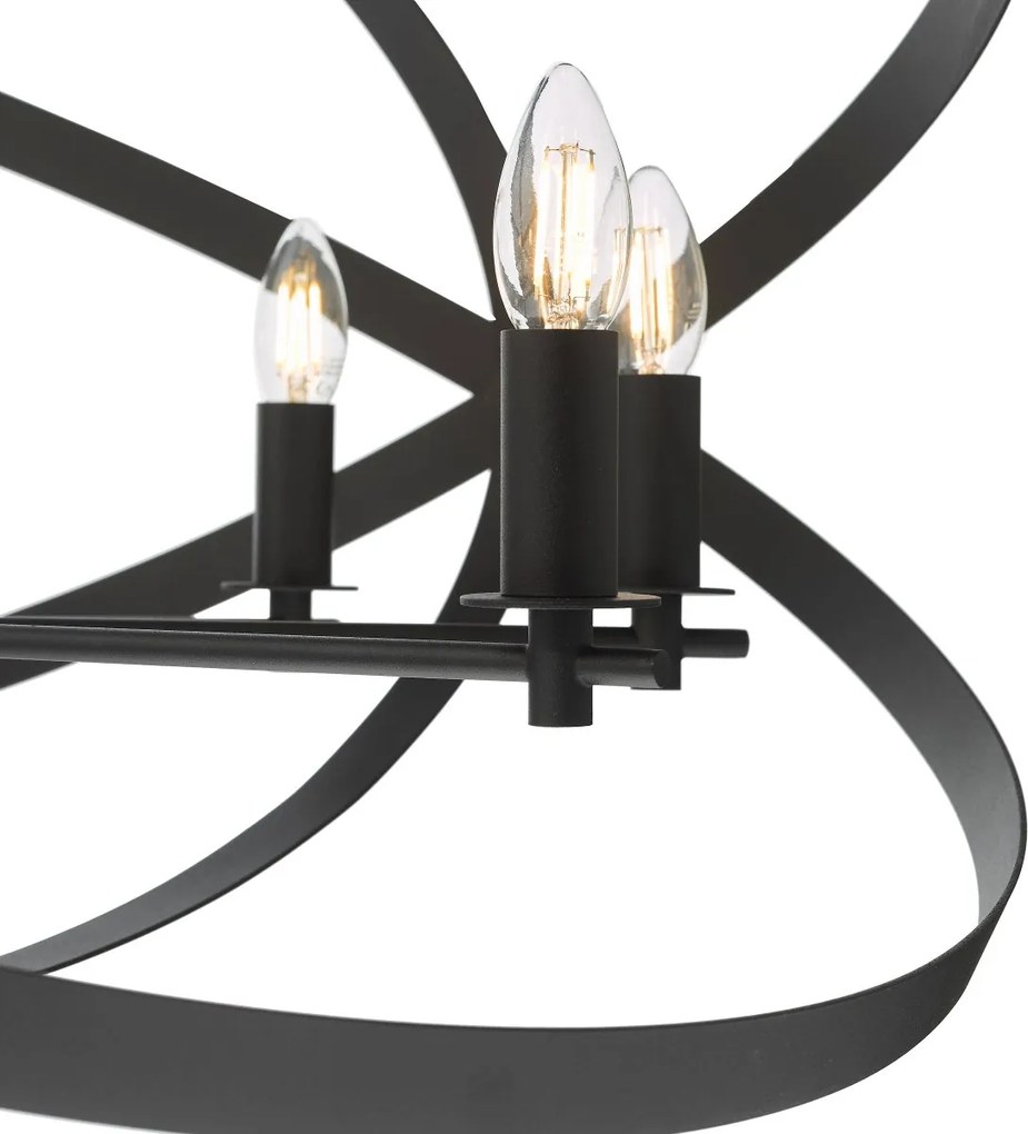 Dar Lighting vintage függeszték nitya matt fekete darnit0822