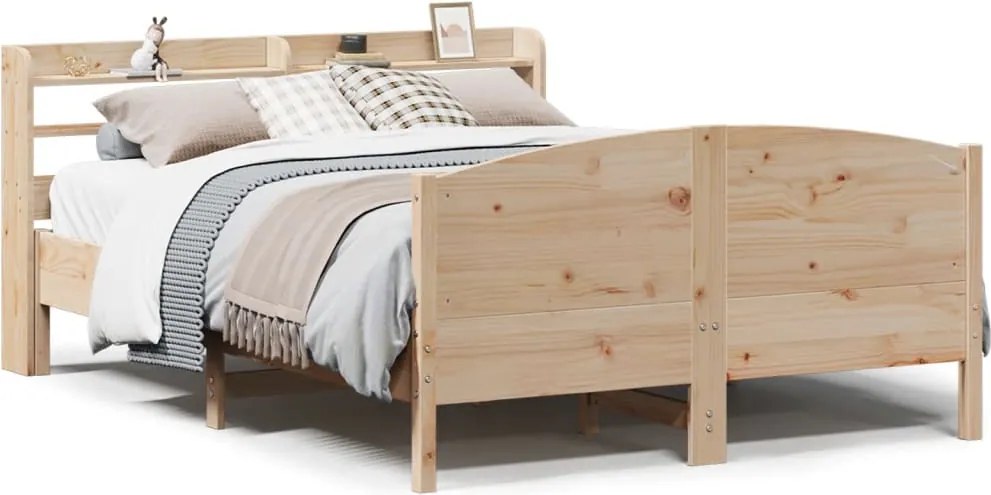 vidaXL tömör fenyőfa ágy matrac nélkül 120 x 190 cm