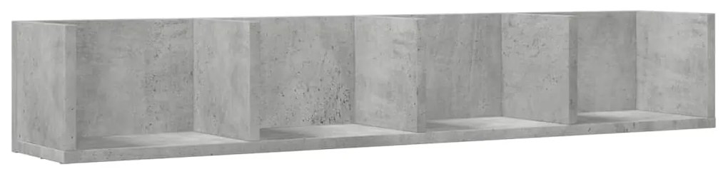 2 db betonszürke szerelt fa faliszekrény 99x18x16,5 cm