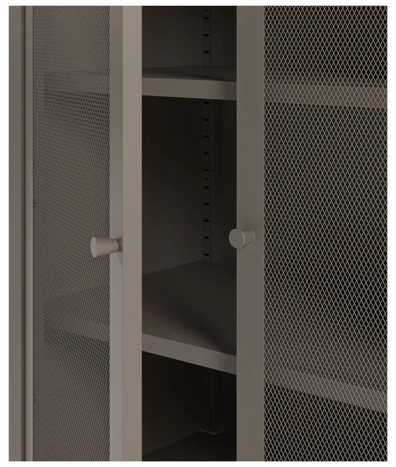 Szürke fém szekrény 70x100x40 cm Fayna – Marckeric