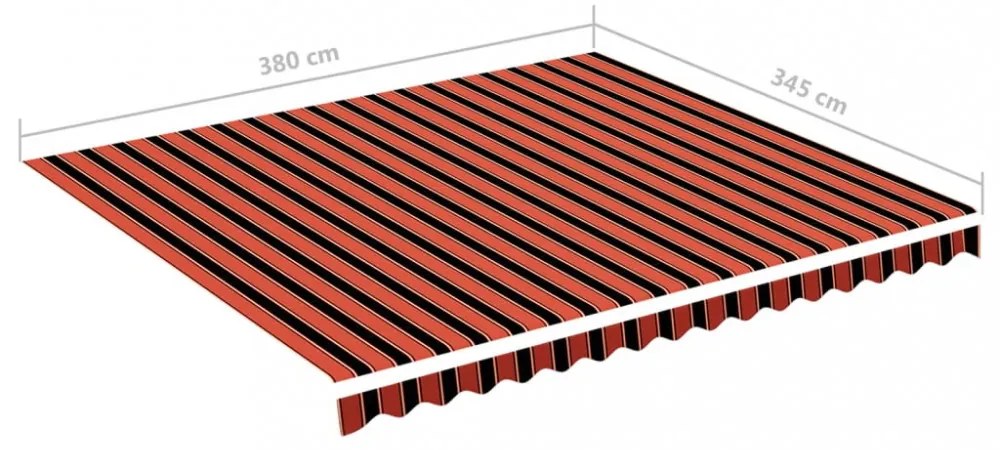 narancssárga és barna csere napellenző ponyva 4 x 3,5 m