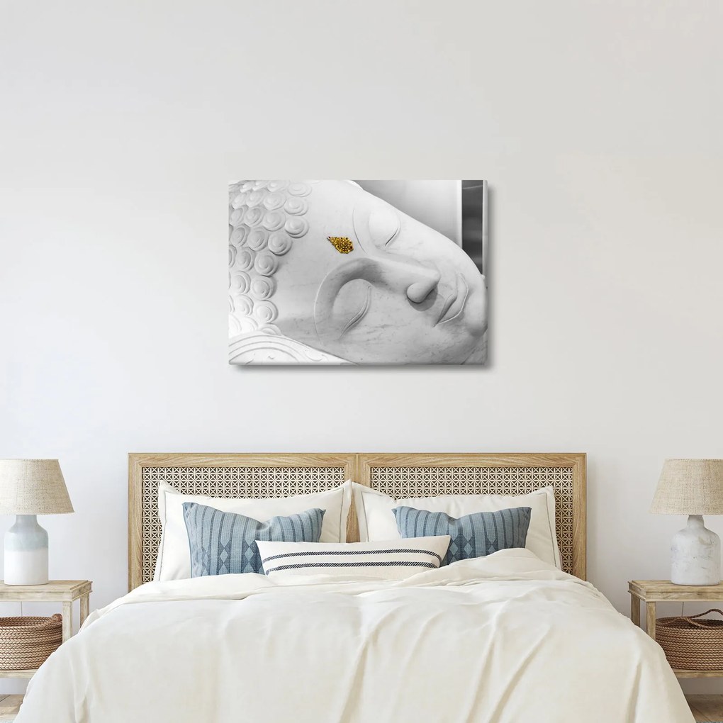 Kép - Fehér Buddha (70x50 cm)