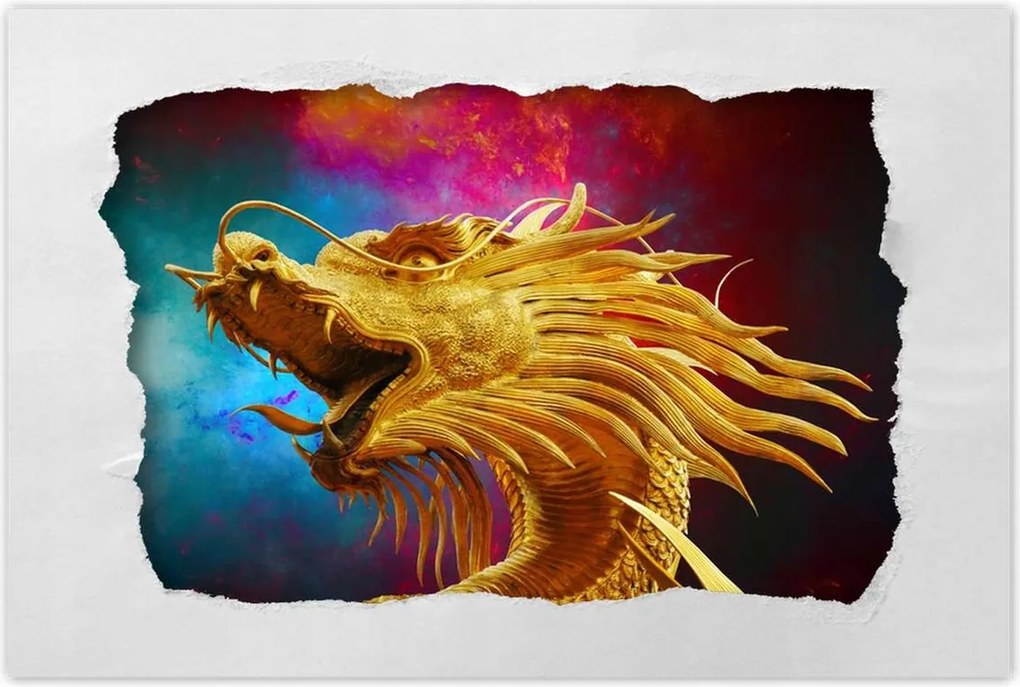 Poszterek 60x40 Arany kínai sárkány