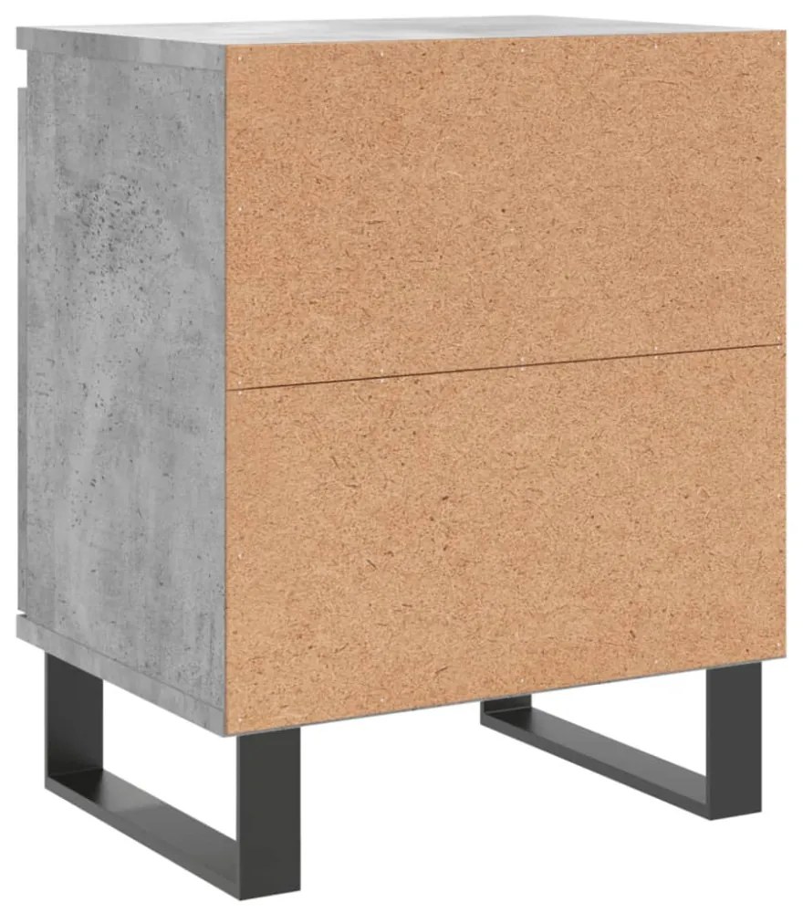 betonszürke szerelt fa éjjeliszekrény 40x30x50 cm