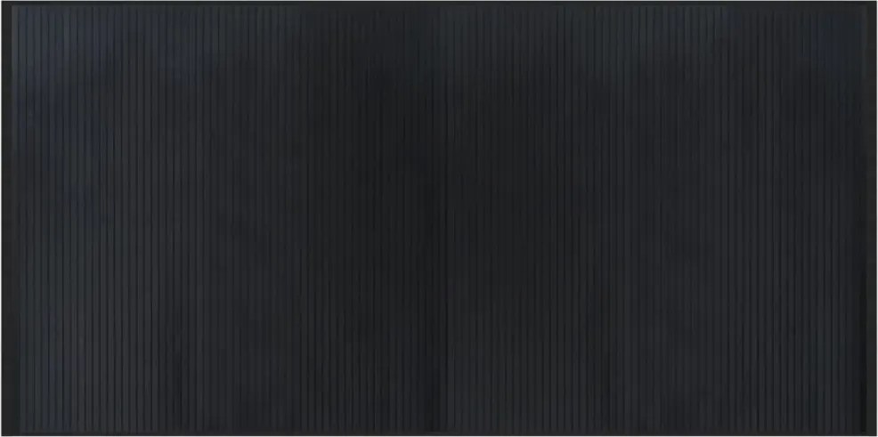 vidaXL négyszögletű fekete bambusz szőnyeg 100 x 200 cm