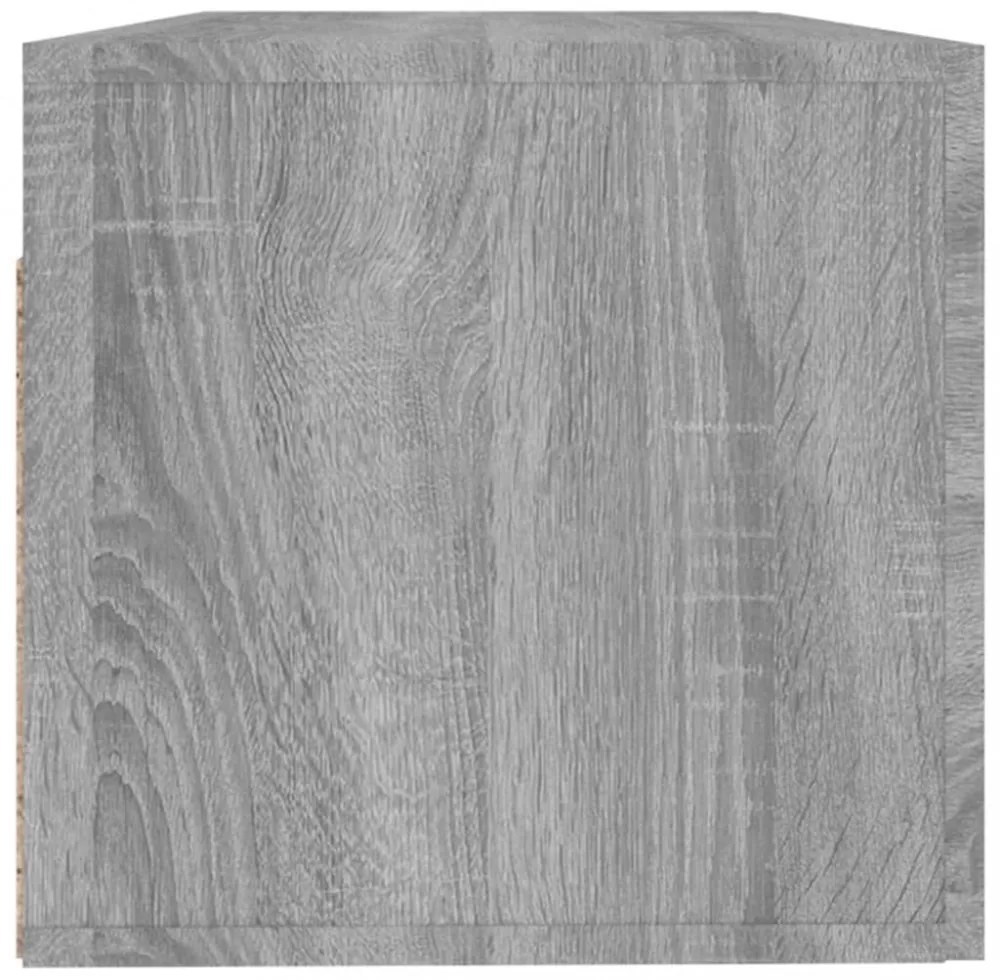 szürke sonoma színű szerelt fa faliszekrény 100 x 36,5 x 35 cm