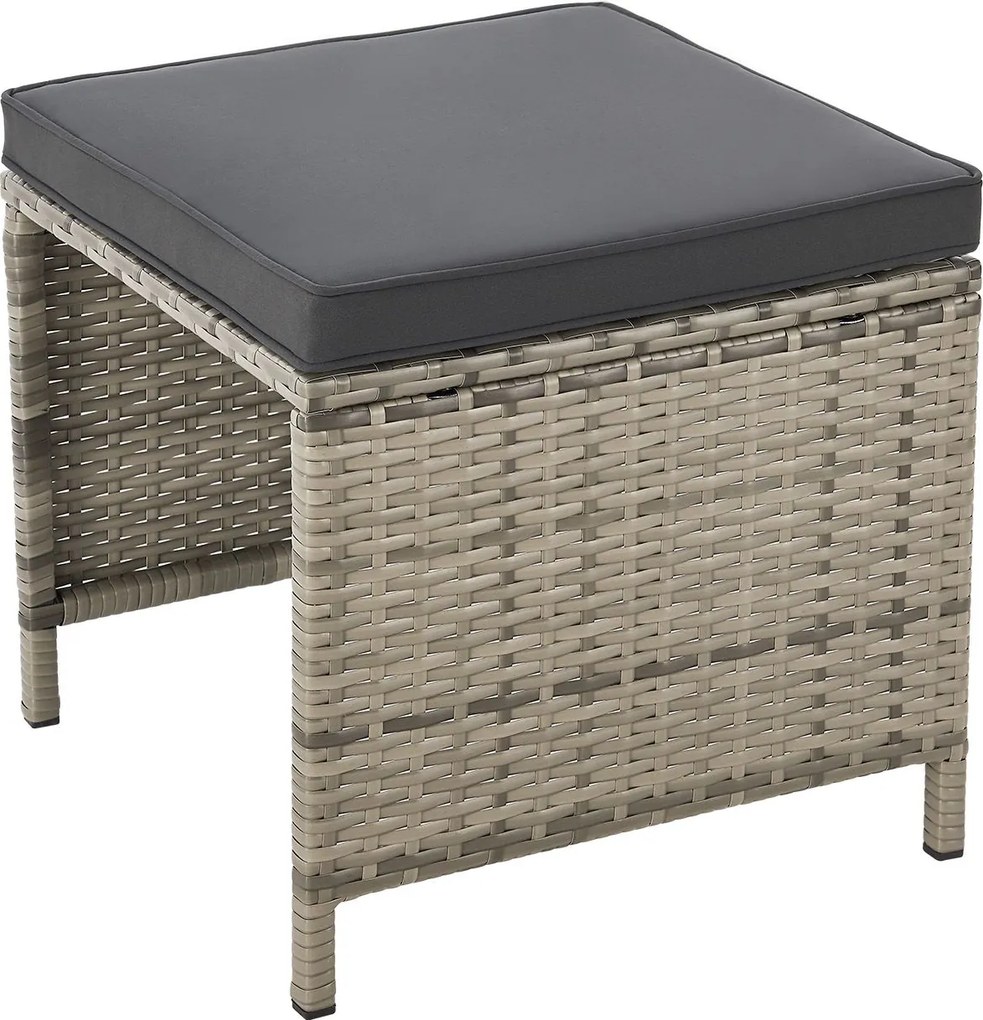 Juskys Rattan kerti bútor szett Turin - szürke