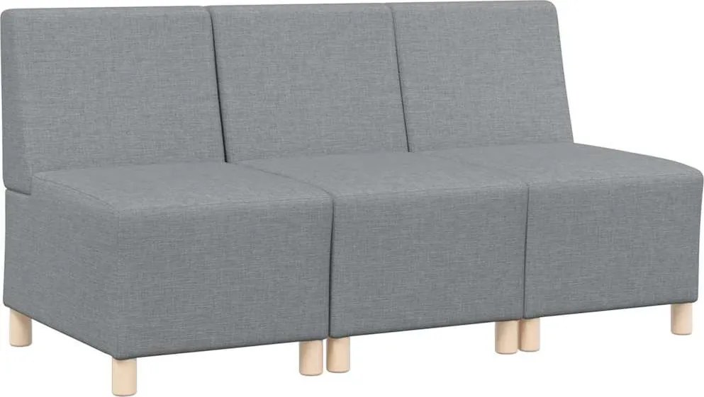 vidaXL Karfa Nélküli Modularis Kanapé Egység 3 pcs Világosszürke