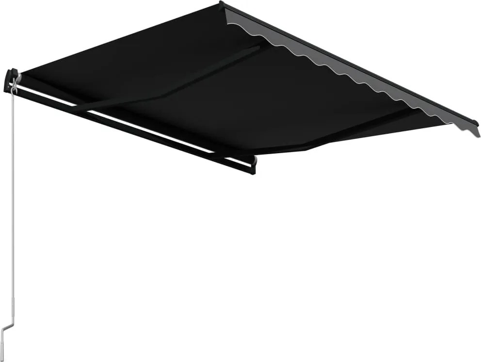 Antracitszürke kézzel behúzható napellenző 300 x 250 cm