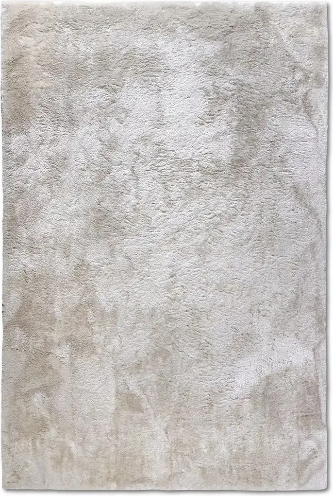 Shaggy plüss szőnyeg nappaliba 120x170cm, vastag krémes bézs márványmintás