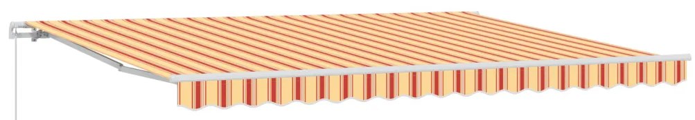 Kézi Behúzható Napellenző Sárga és Narancs 450x300 cm