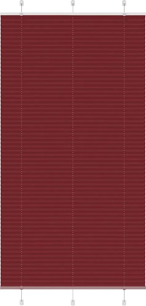 vidaXL pliszírozott redőny Bordeaux piros 105x200 cm szövetszélesség