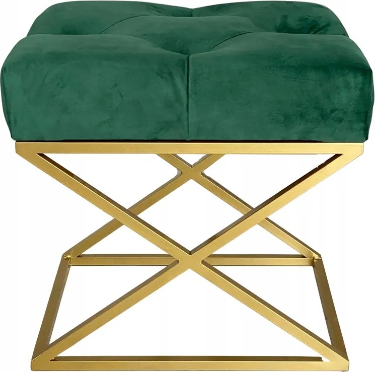 Pad puff kárpitozott fém loft zöld arany