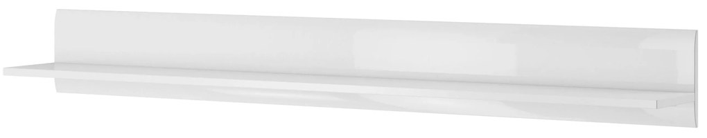 Polc 180 cm Tashia Typ 02 (fehér + magasfényű fehér). 1030194