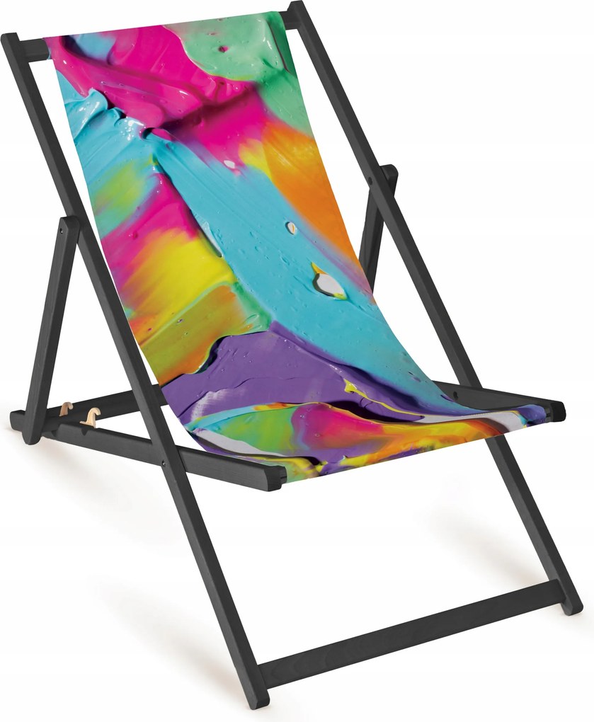 Színes Strand Napozóágy Összecsukható Strapabíró Öko Kerti Napozóágy Nyomtatott Mintával