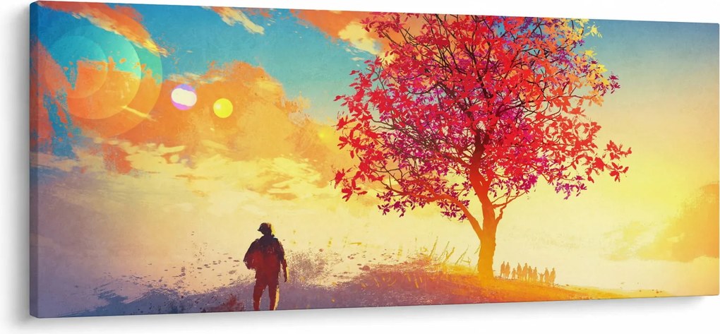 Egy fa képe a dombon (120x50 cm)