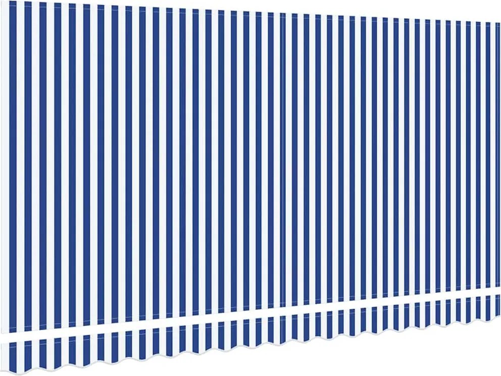 Napellenző ponyva Kék és Fehér 4 x 2 m Poliészter