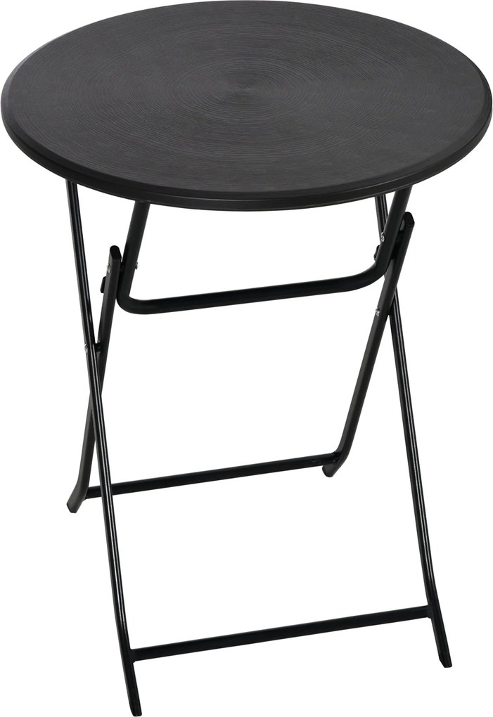 Outsunny Körasztal Műanyag Összecsukható Erkélyasztal Időjárásálló Kerti Asztal Könnyen Tisztítható Kávézó Asztal Kültéri Asztal Erkélyre, Kertbe, Ter