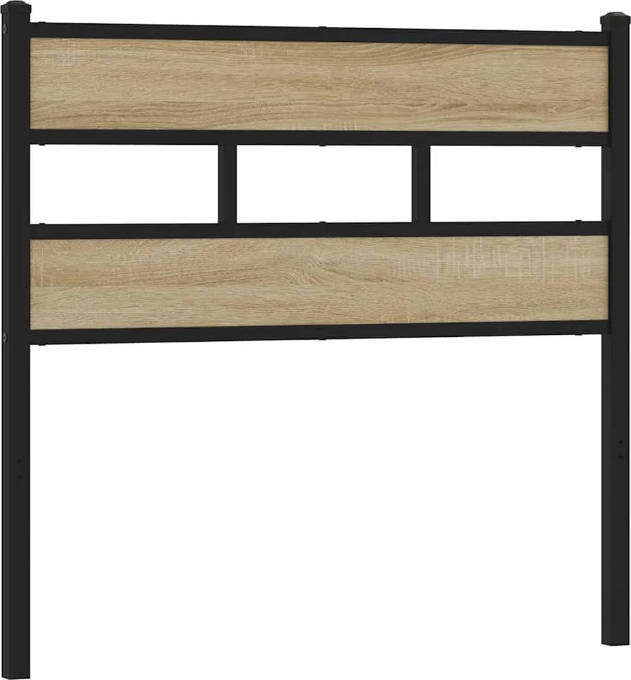 vidaXL sonoma tölgy színű szerelt fa és vas csere fejtámla 80 cm