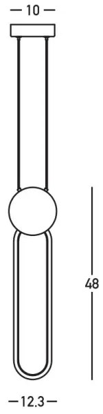 Zambelis 23100 - LED Dimmelhető csillár zsinóron LED/13W/230V 3000K arany