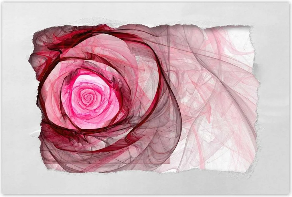 Poszterek 120x80 Rózsaszín fraktál rózsa