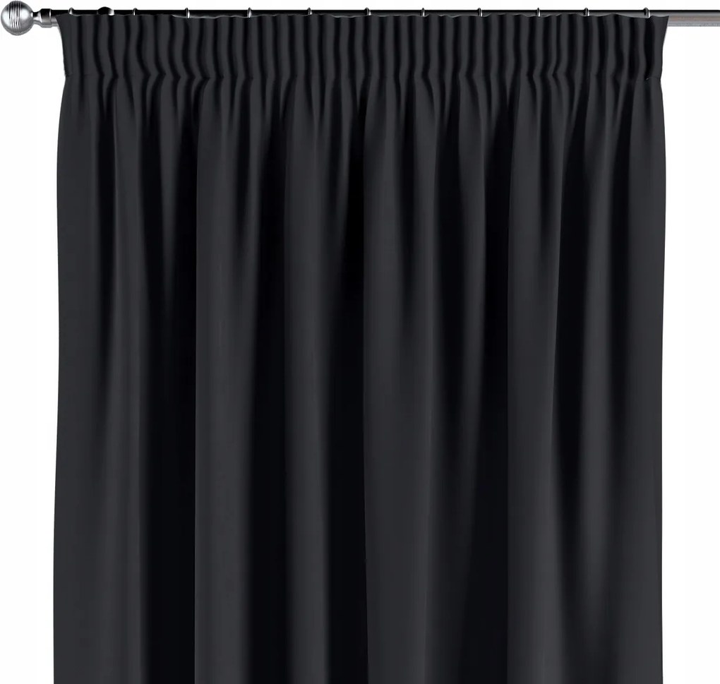 Függöny ráncoló szalaggal 1 db 140x260cm fekete