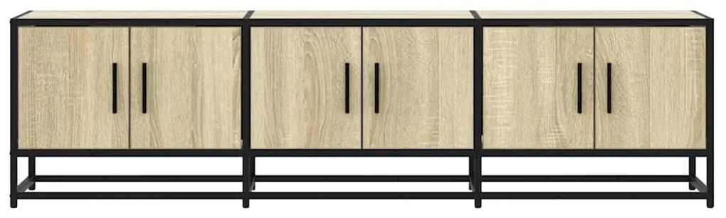 sonoma tölgy színű szerelt fa és fém TV-szekrény 150x35x41 cm