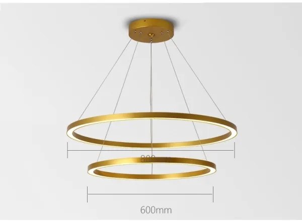 Immax NEO 07159-G80-60 - LED Dimmelhető csillár FINO LED/93W/230V Tuya arany + távirányító