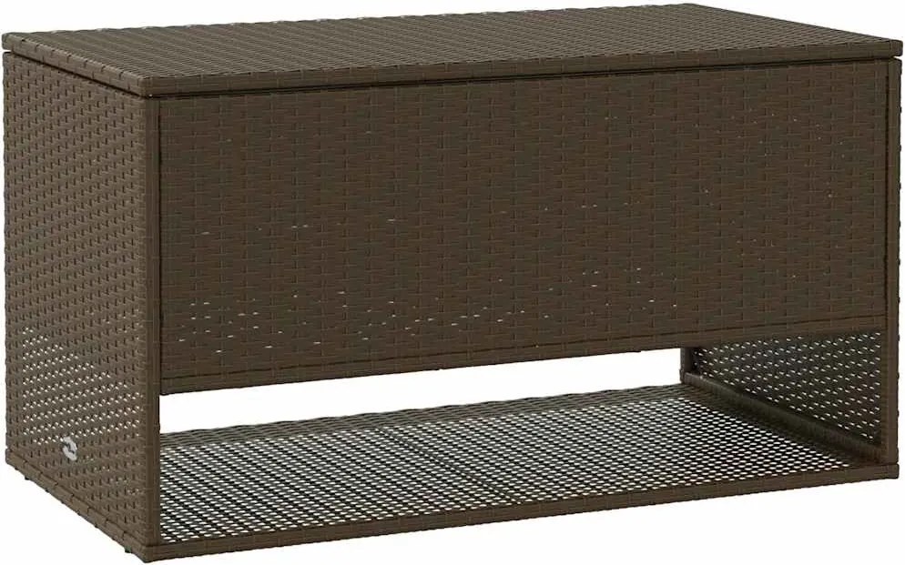 Barna Polyrattan Kültéri Párna Doboz 100X55X55,5 Cm