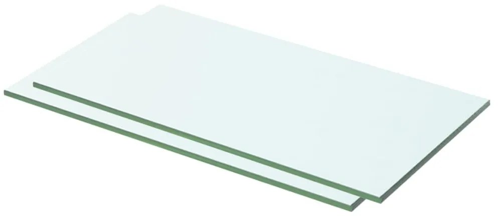 2 db átlátszó panel üvegpolc 50 x 20 cm