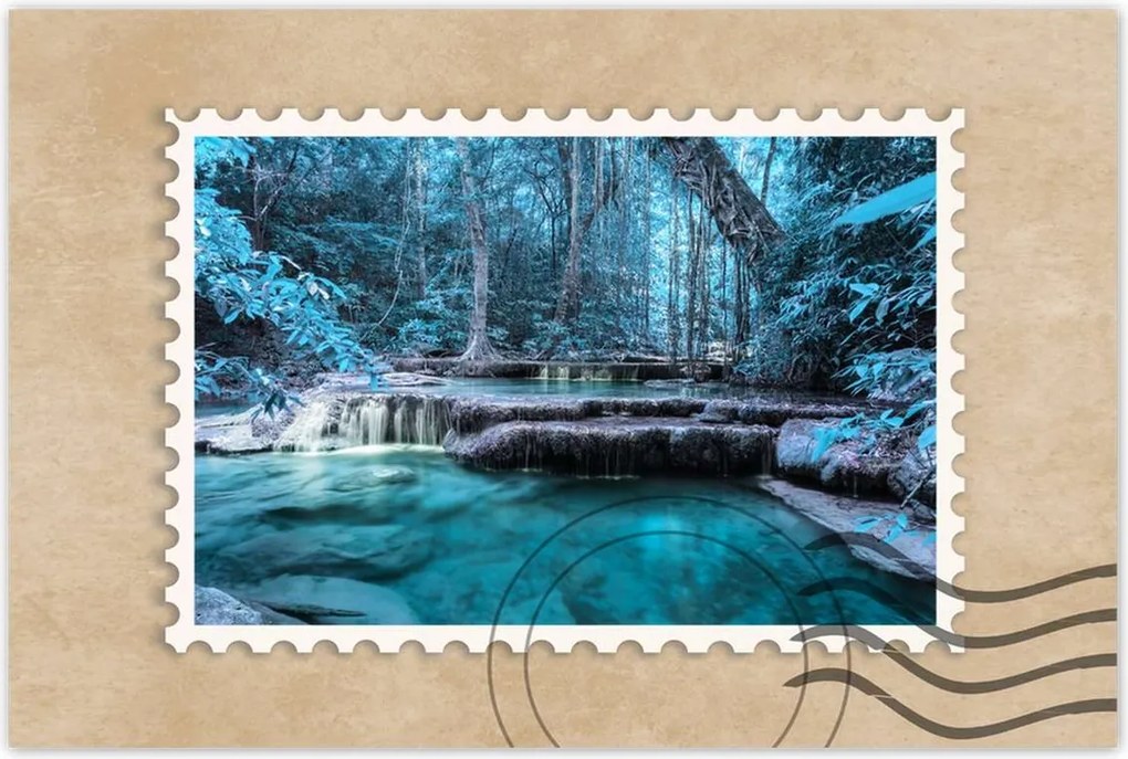 Poszterek 120x80 Erawan Kék vízesés