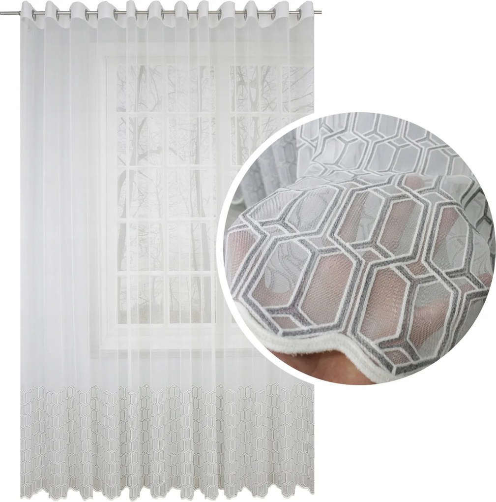 Bambusz Függöny geometrikus átvezető 300x250 cm