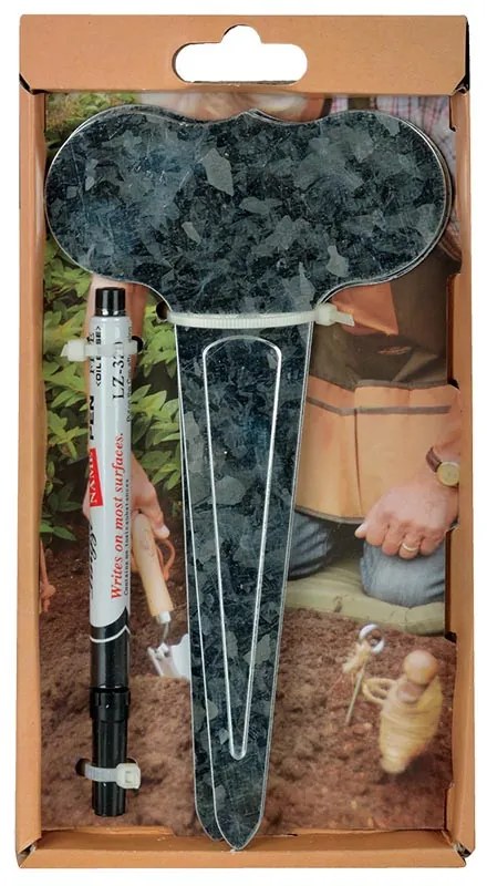 Fém növény jelölölő szett, 6 db-os, 19 cm