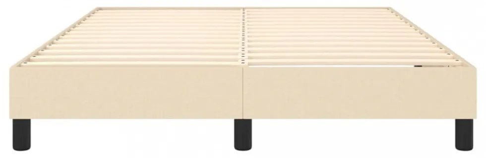 krémszínű szövet rugós ágykeret 140 x 200 cm