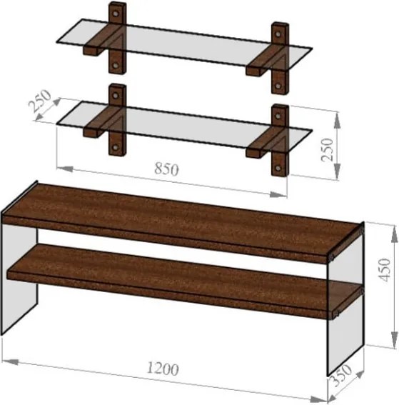 TV-állvány, 120 cm – TV105
