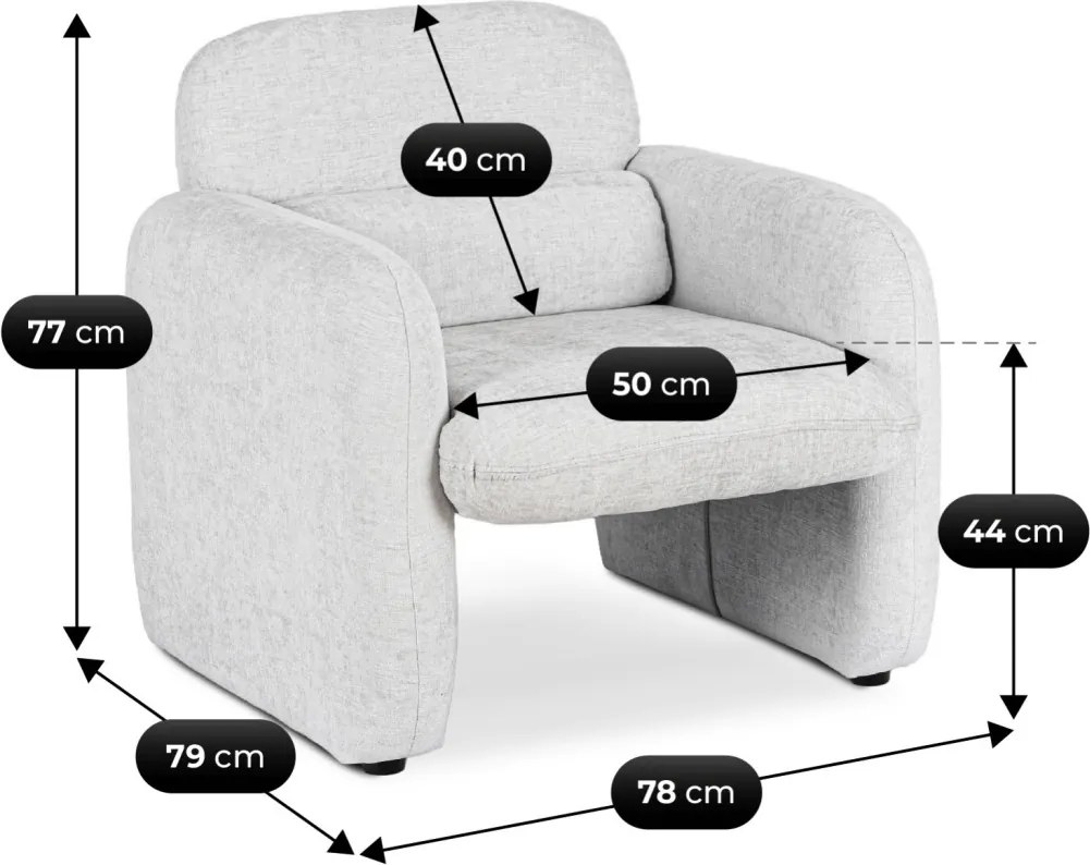 Pihenőfotel szürke színben TOGO