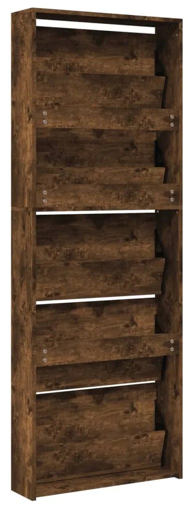 füstös tölgy 5 szintes cipőszekrény tükörrel 63 x 17 x 169,5 cm