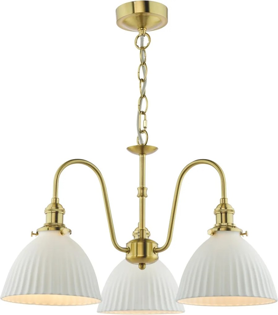 Dar Lighting modern csillár hadano fehér sárgaréz darhad0340-09