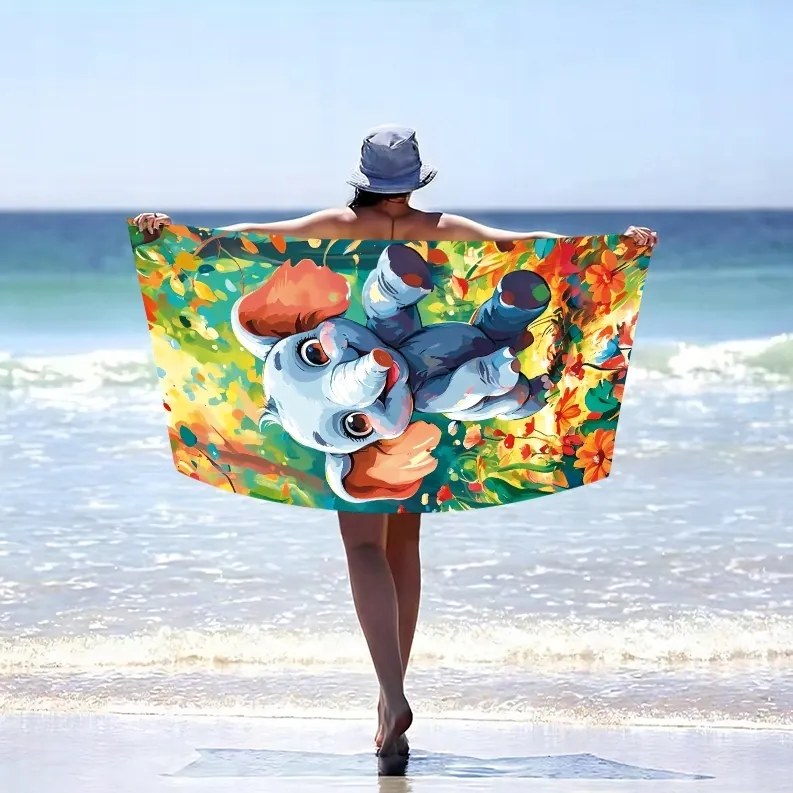Strandtörölköző FANTEO 100x180 cm színes, 100% mikroszálas