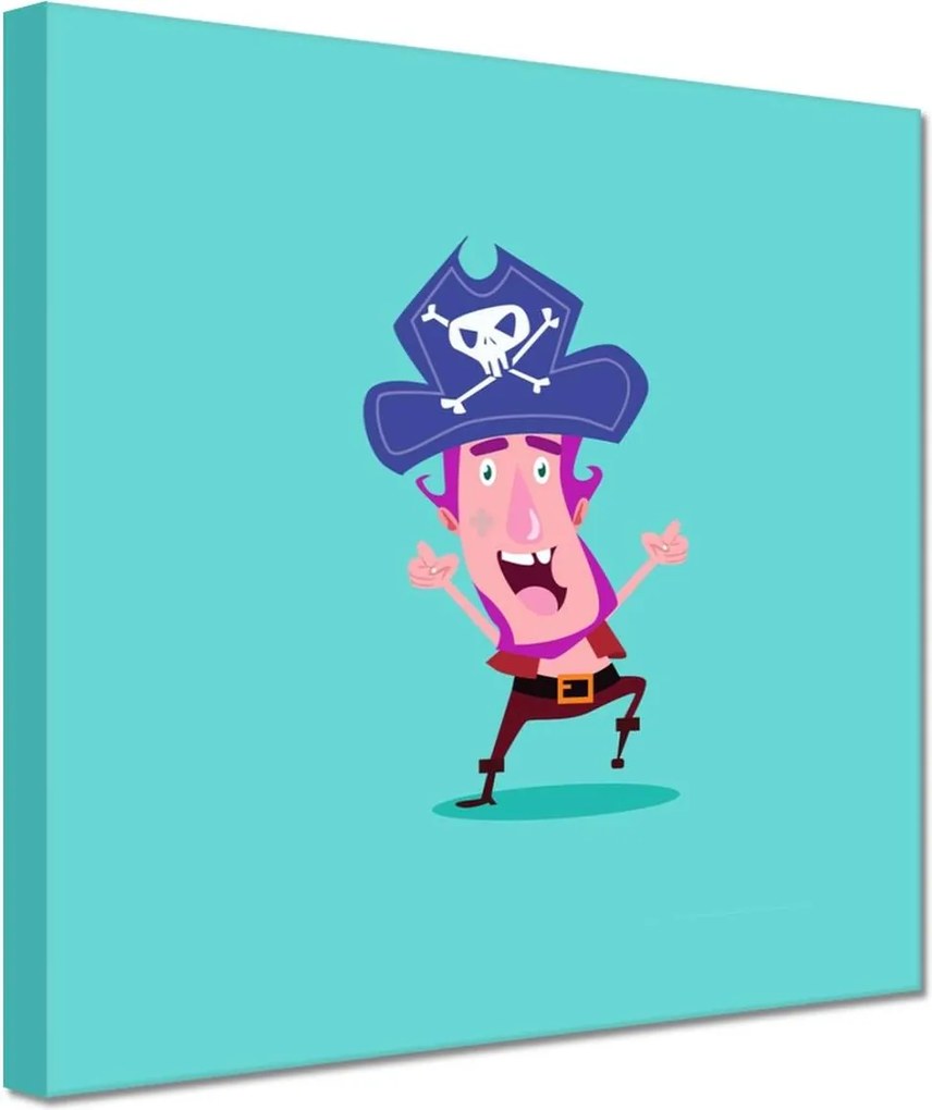 Vászonkép 60x60 Vidám kalóz gyerekeknek