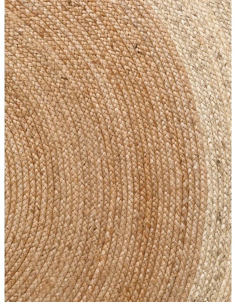 Natúr színű kétoldalas kézi szövésű kerek juta szőnyeg ø 100 cm Jutta Gold – Hanse Home